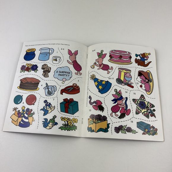 DISNEY Sticker Book Winnie the Pooh VTG 90s Party Time Easy Peel Golden Books - Picture 4 of 4